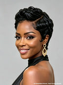Lace front 13x4 pixie quick weave for black women