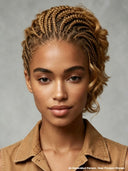 Full Lace wig honey wavy With Braided wig