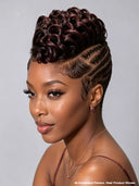Full Lace wig Braided Pixie Wig wavy Brown