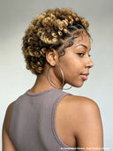 Full Lace wig Braided Pixie Wig afro honey