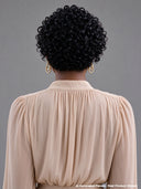 13x4 lace front wig curly wave pixie curly wave side part with braided style 100% Human Hair