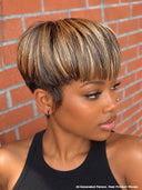 Great Deal Buy 1 Get 1 Free $159 machine made pixie wig 100% Human Hair