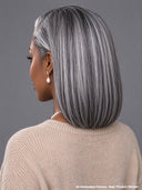 lace closure 7x5 Wig salt and pepper straight bob 10 inch 100% Human Hair
