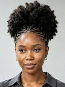 Full Lace wig afro With Braided wig