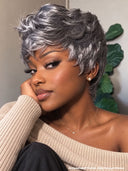 Today's Special Price Buy 1 Get 1 Free $199 machine made wig finger wave & straight 100% Human Hair