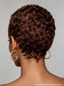 Lace front 13x4 pixie cut wig brown side part
