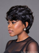 Glueless wig pixie Wig Natural Black quick weave 100% Human Hair