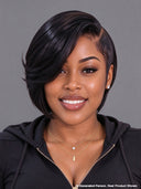 13x4 lace front straight pixie wig black Side Part 100% Human Hair
