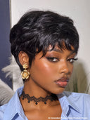 2 wigs $99 Easy to wear machine made black straight & afro curly 100% Human Hair