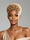 Full lace wig blonde Pixie Cut for black woman