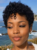 Ready to go pixie cut wig Glueless wig curly wave