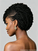Full Lace Braided pre-styled wig for black woman