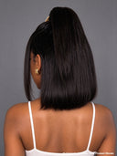 Pre-styled Updo 13x4 Lace Front Wig bob 14 inch kinky straight 100% Human Hair