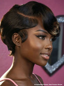 Ready to go 13x4 lace front highlight pixie cut wig 100% Human Hair