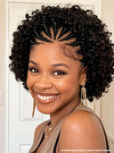13x4 Lace wig updo braided hairstyles black 100% Human Hair