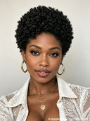 Special Offer $80.99 Machine Made pixie afro black 100% Human Hair