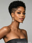 Topper Unit curly wig for black woman Machine made( NOT A WIG)