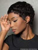 Full lace wig pixie black quick weave 100% Human Hair