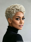 Full lace wig Pixie cut curly wave Unique colors