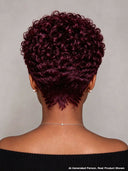 Ready to Go Glueless Wig curly wave pixie black Machine Made 100% Human Hair