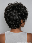 Mullet wig black egg wave machine made 100% Human Hair