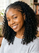 13x4 Lace wig updo braided hairstyles black curly  wave 14 inch 100% Human Hair
