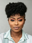 Full Lace wig Black Braided Pixie Wig