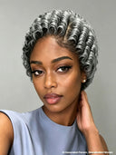 Lace front 13x4 pixie Salt and Pepper quick weave