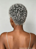 Salt and Pepper Lace front 13x4 Short TWA curly wig