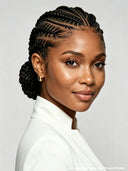 Full Lace wig braided hairstyle with bun for black woman