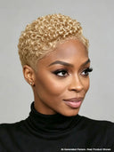 Lace front 13x6 Pixie wig Afro curly blonde pre-cut for black woman