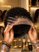 Full lace pixie cut wig black