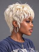Glueless wig pixie blonde quick weave 100% Human Hair