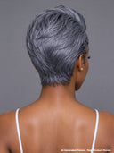 Lace closure 7x5 Wig salt and pepper pixie cut wig 100% Human Hair