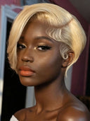 Lace front 13x4 Pixie wig blonde for black women