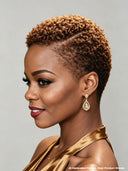 Lace front 13x6 Pixie wig Afro curly Brown pre-cut for black woman