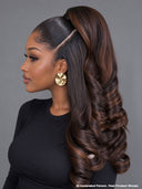 Pre-styled Updo 13x4 Lace Front Wig body wave 24 inch brown highlight 100% Human Hair