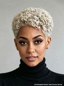 Full lace wig Pixie cut curly wave Unique colors