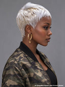 Glueless wig pixie cut wig cute white 100% Human Hair