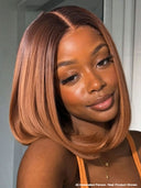 2X6 lace closure the luxe brown Straight bob for black woman