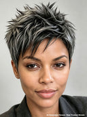 Wear to go Machine Made Salt And Pepper pixie cut wig