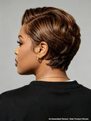 Lace front 13x4 pixie wig Brown side part for black women