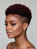 Topper Unit Machine made burgundy for black woman( NOT A WIG)