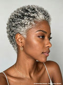 Salt and Pepper Lace front 13x4 Short TWA curly wig