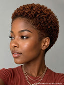 Lace front 13x4 Pixie wig curly Brown for black woman