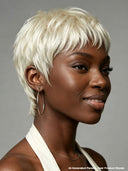 Lace front 13x4 pixie cut wig quick weave white