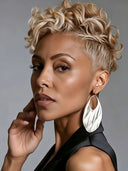 Lace front 13x4 Pixie wig blonde wavy