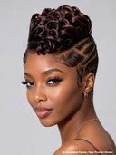 Full Lace wig Braided Pixie Wig wavy Brown