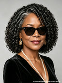 13x4 lace front salt and pepper bob wig curly wave