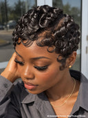 Today's Special Price Buy 1 Get 1 Free $199 machine made wig finger wave & straight 100% Human Hair